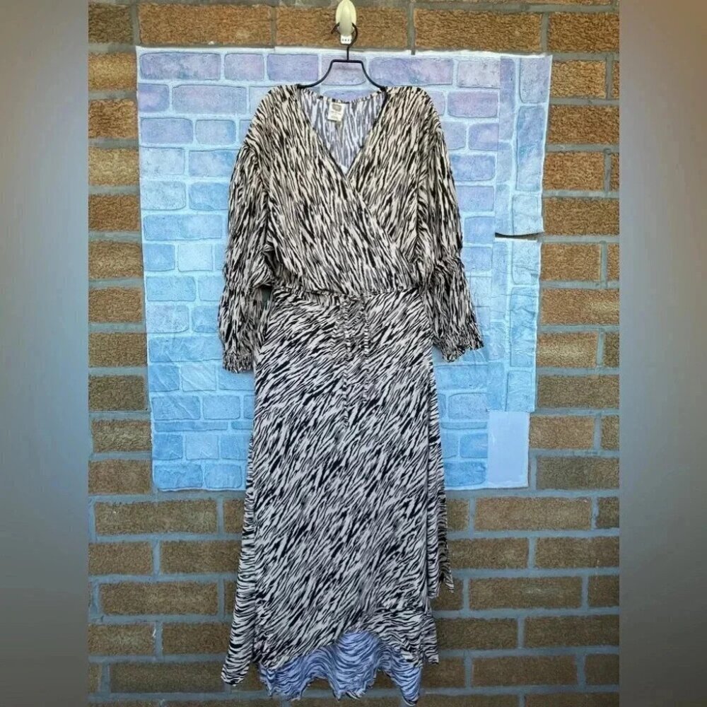 Bali Elf Set Sail Puff Sleeve Wrap Dress Xxxl — image 3 of 8
